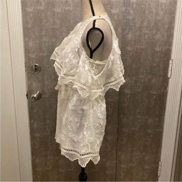 Zimmermann Ivory 100% silk embroidered romper, XS - Picture 5 of 9